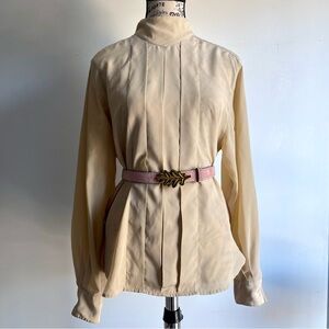 Christian Dior Vintage Sand Blouse